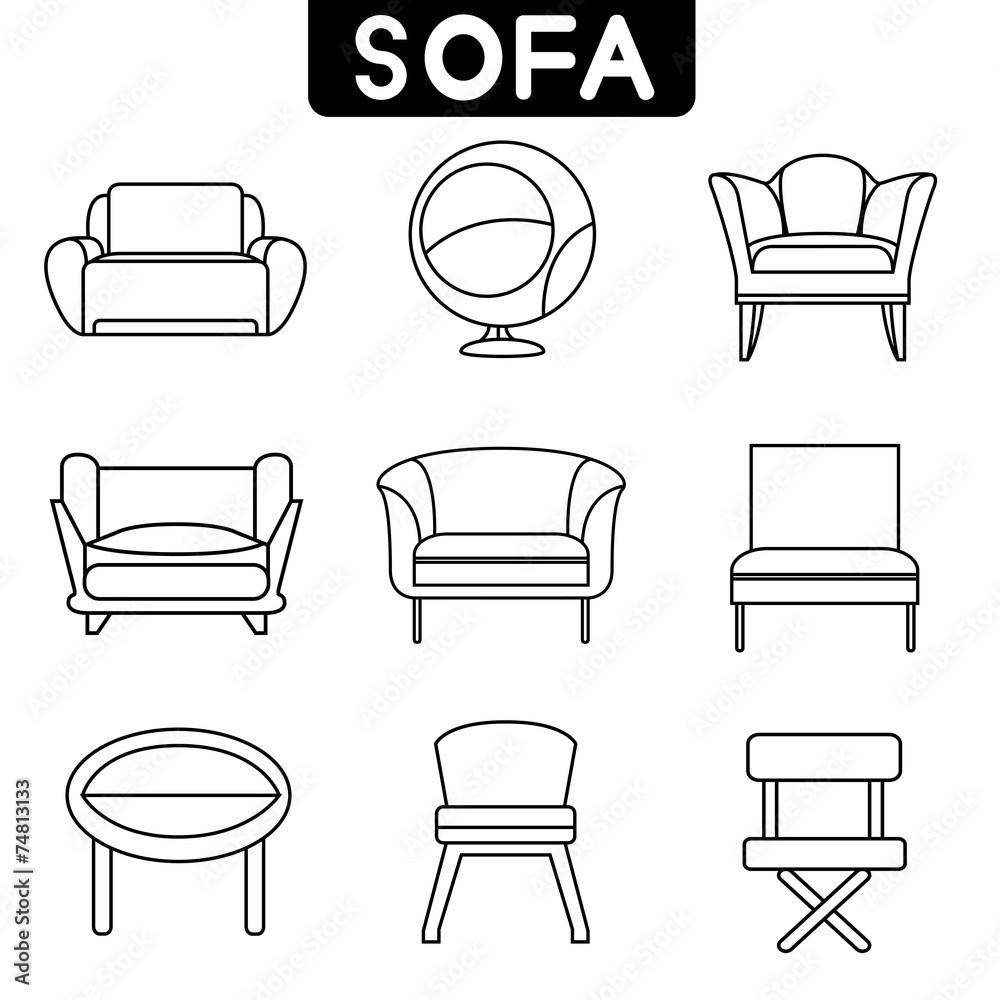 sofa icons sofa icons