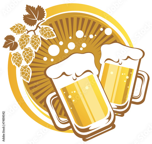 two beer mugs