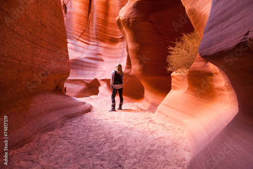 Woman in Canyon X