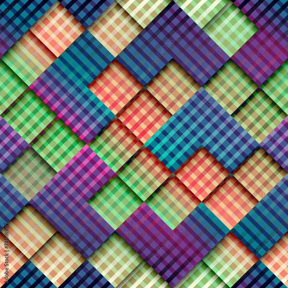 Abstract geometric pattern with diagonal plaid. Abstract geometric pattern with diagonal plaid.