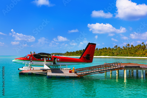 Seaplane at Maldives photo