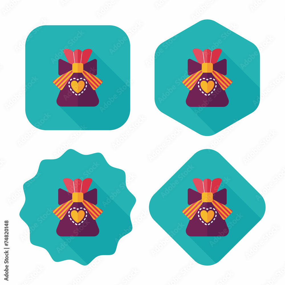 Gift flat icon with long shadow,eps10 Gift flat icon with long shadow,eps10