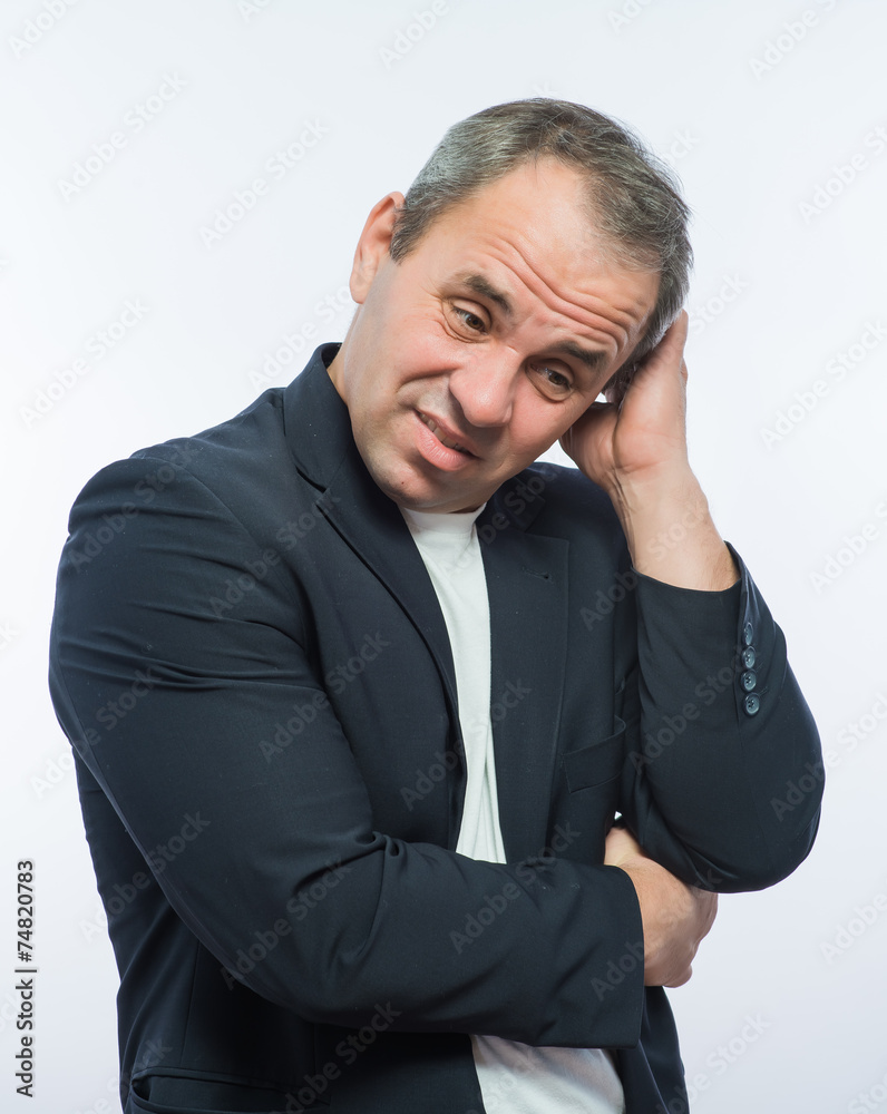 Thoughtful businessman portrait Thoughtful businessman portrait