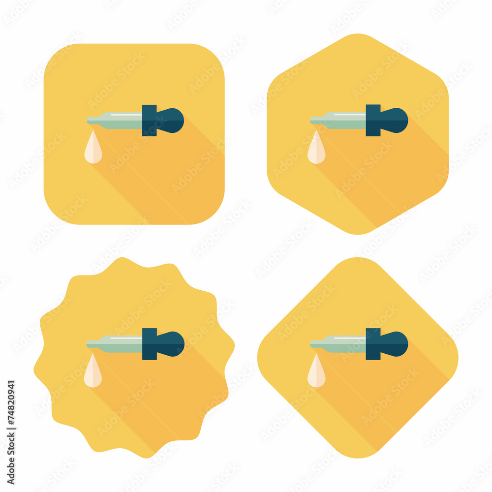dropper flat icon with long shadow dropper flat icon with long shadow
