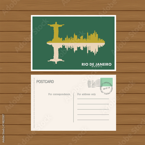 postcard. Vector illustration