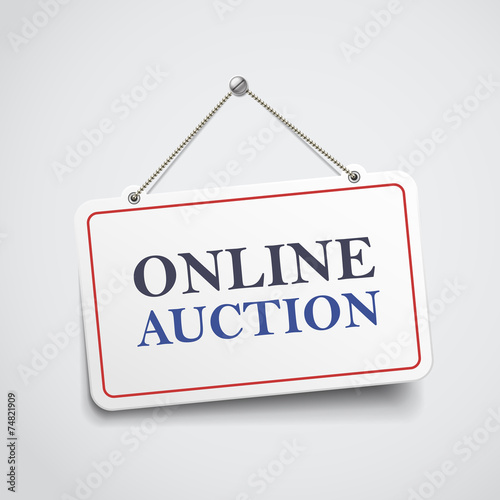online auction hanging sign
