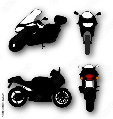 Colection of Motorcycle Vector Silhouettes