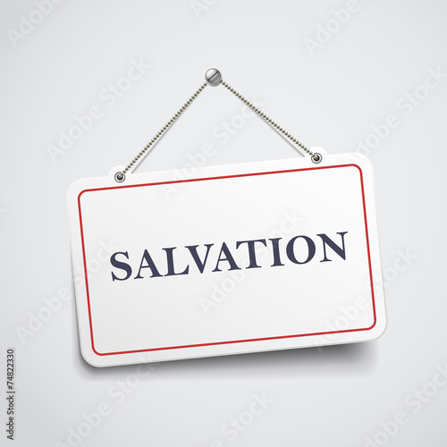 salvation hanging sign