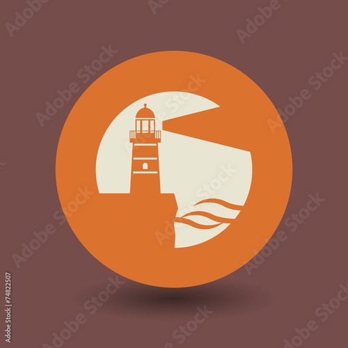Lighthouse symbol, vector