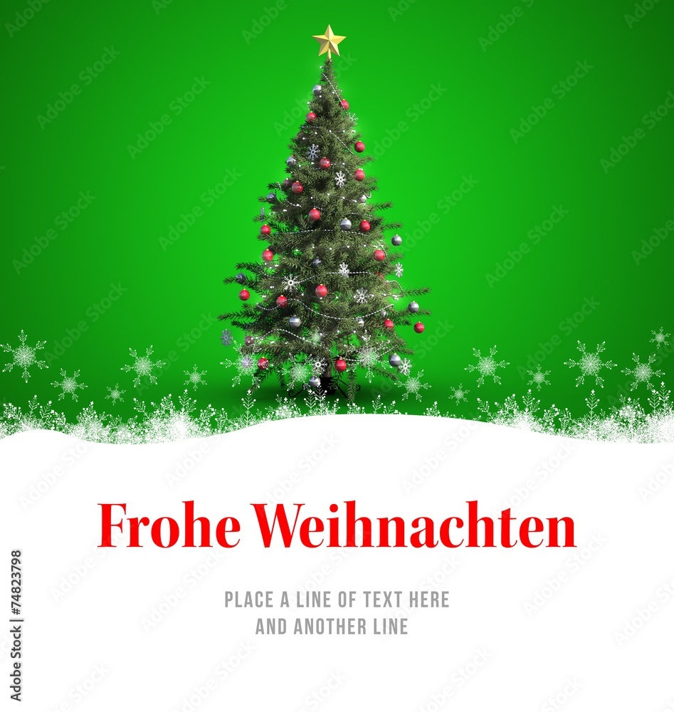 Composite image of christmas greeting in german Composite image of christmas greeting in german