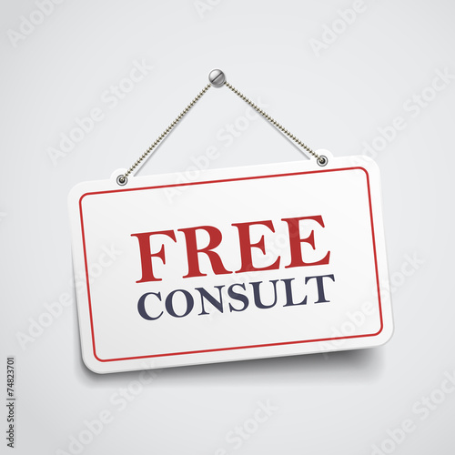 free consult hanging sign