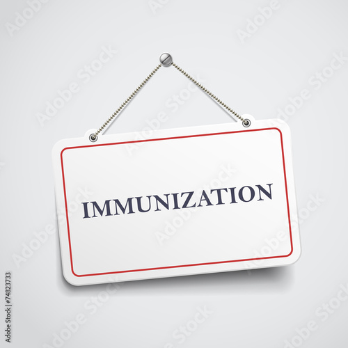 immunization hanging sign