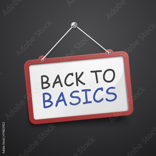 back to basics hanging sign