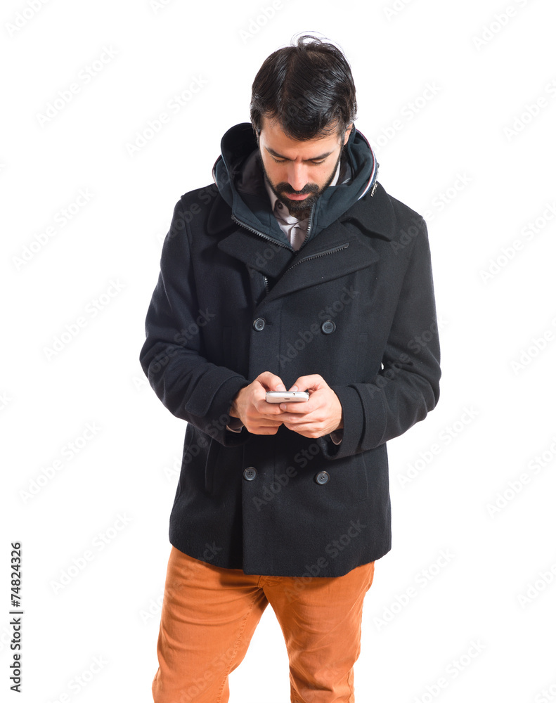Man talking to mobile Man talking to mobile