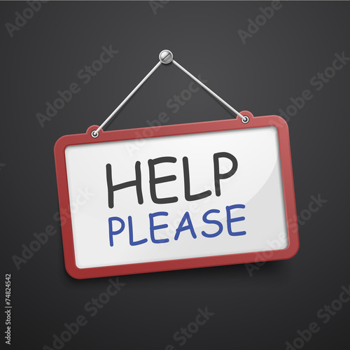 help please hanging sign