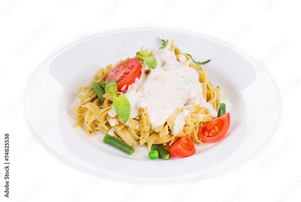 Italian pasta with pesto