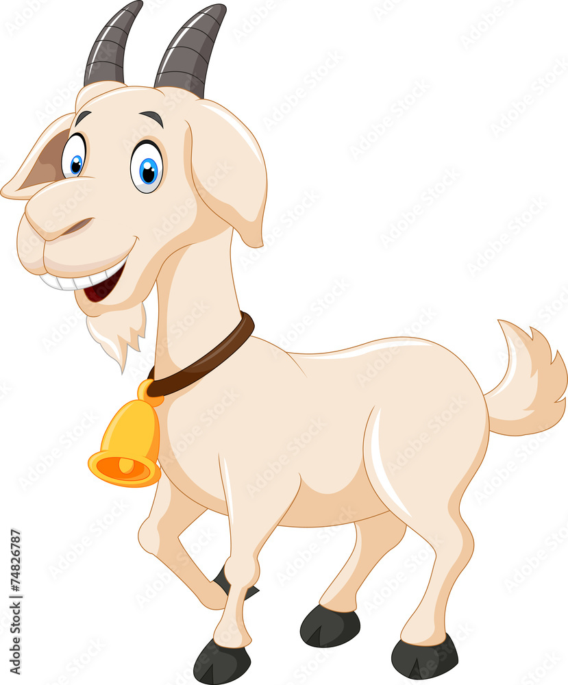 Cute cartoon goat Stock Vector | Adobe Stock