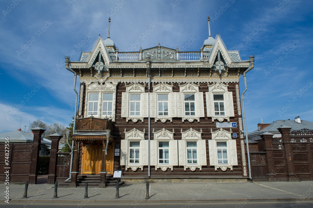 Naklejka premium Holzhaus in Irkutsk