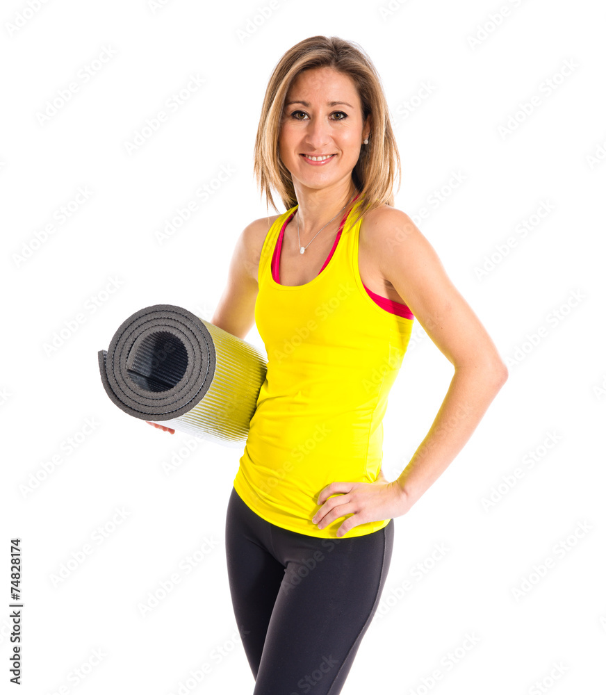 Sport woman over white background Sport woman over white background