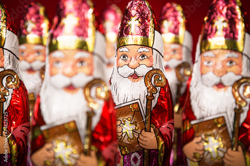 Sinterklaas . Dutch chocolate figure photo