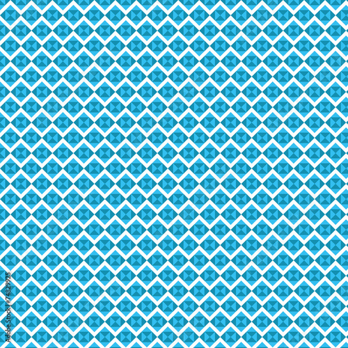 vector geometric vivid blue square zigzag background.