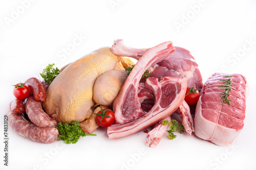 Foto assorted raw meats