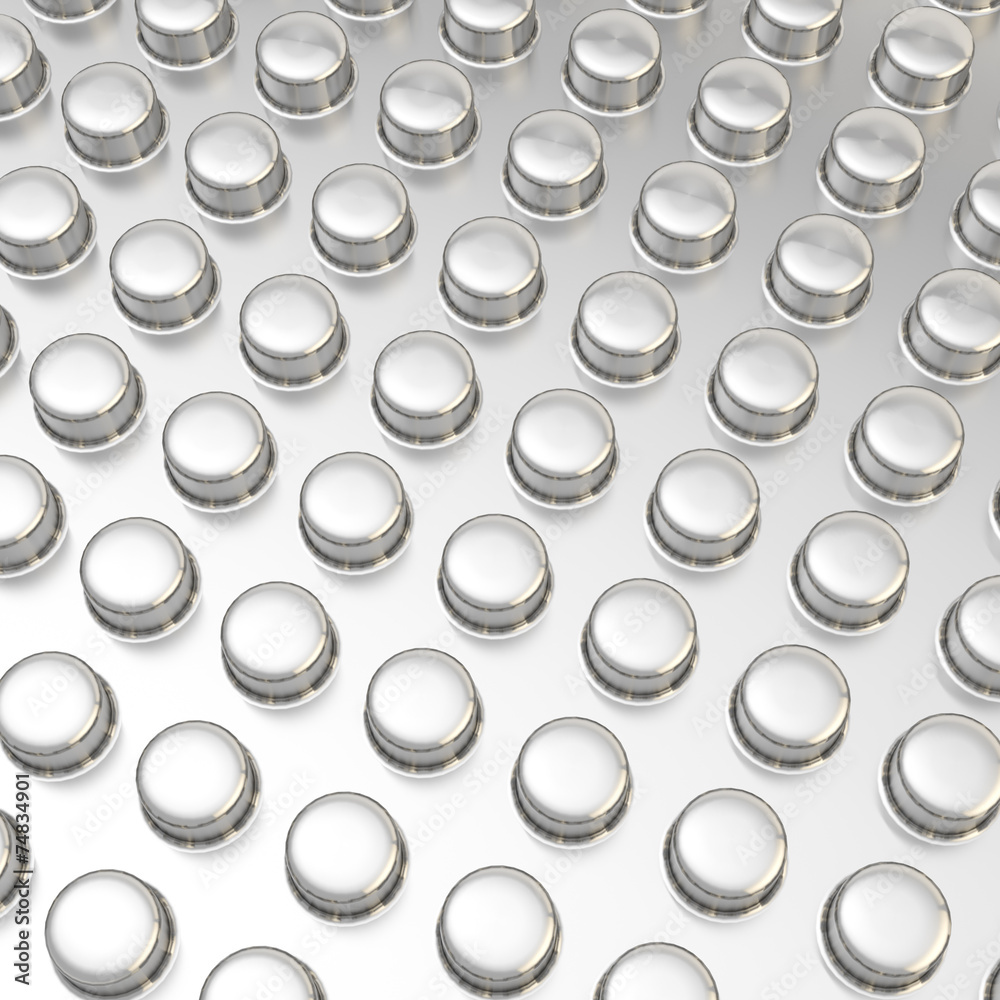 Surface covered with cylindrical bumps Surface covered with cylindrical bumps