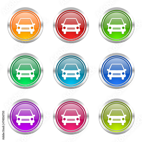 car colorful vector icons set © Alex White