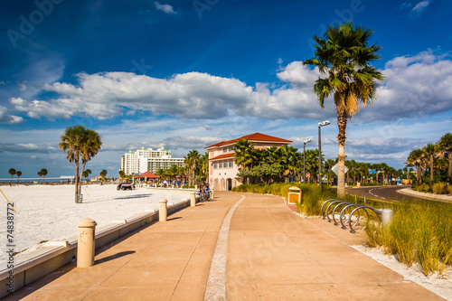 Path along the beach in Clearwater Beach, Florida. photo