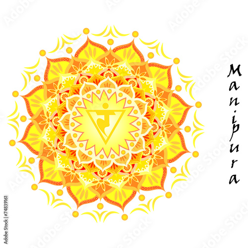 Lotus flower of Manipura chakra