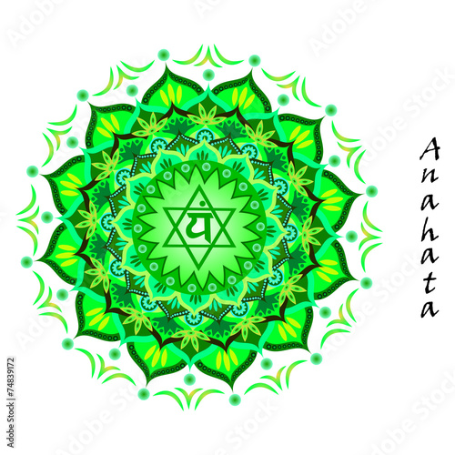 Lotus flower of Anahata chakra