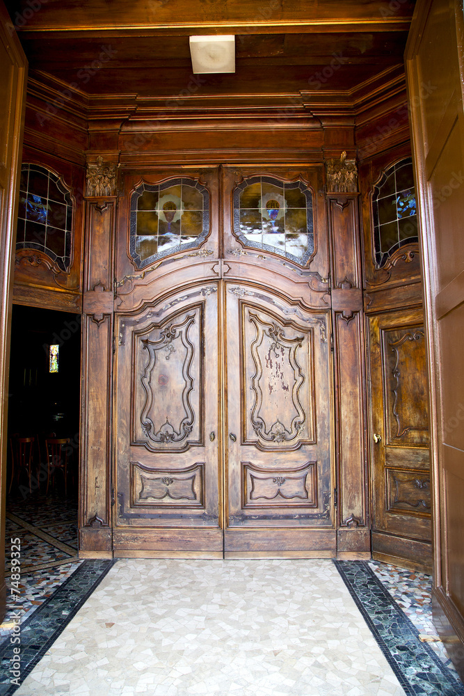 europe italy lombardy in the milano old church door c europe italy lombardy in the milano old church door c