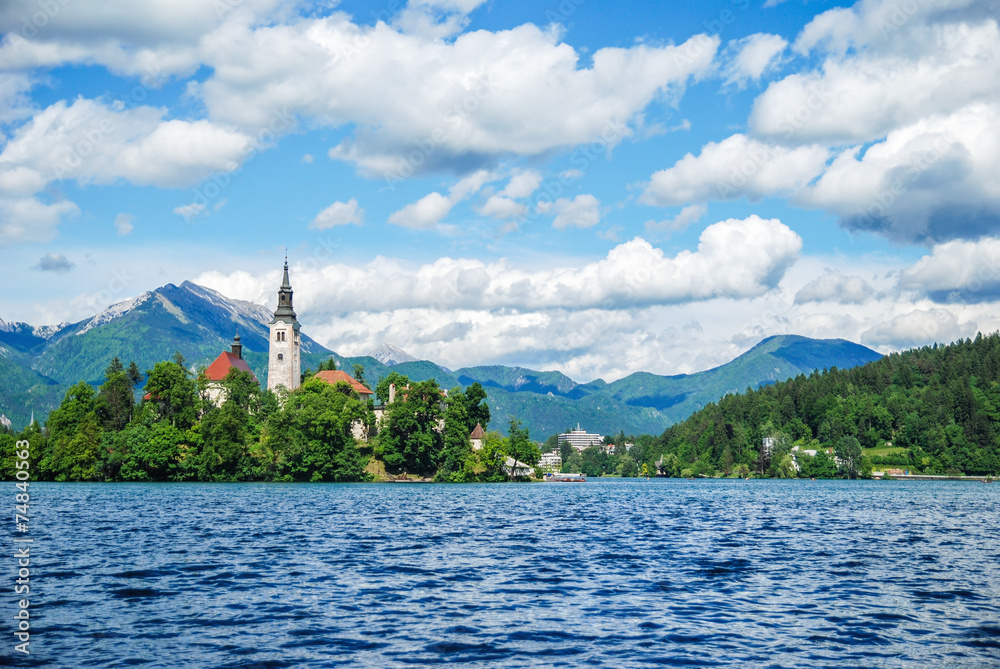Panoramic view of  Lake Bled