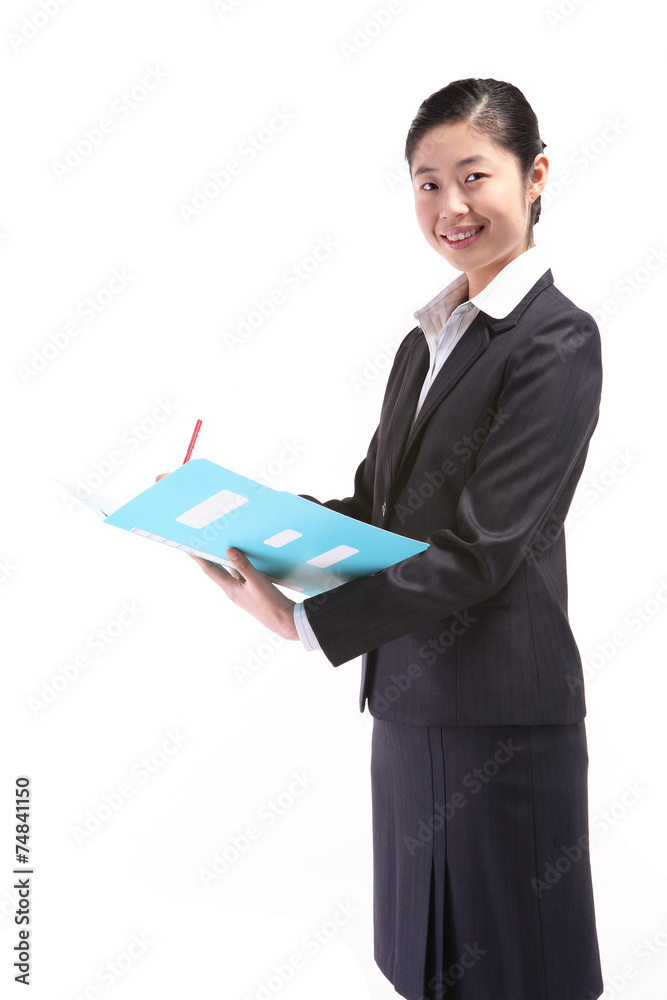 서서 제스처를 취하는 아시안 비즈니스 우먼 서서 제스처를 취하는 아시안 비즈니스 우먼