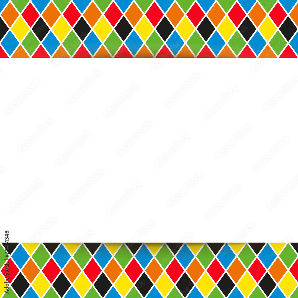 Karte mit Harlekin Hintergrund Stock Vector | Adobe Stock