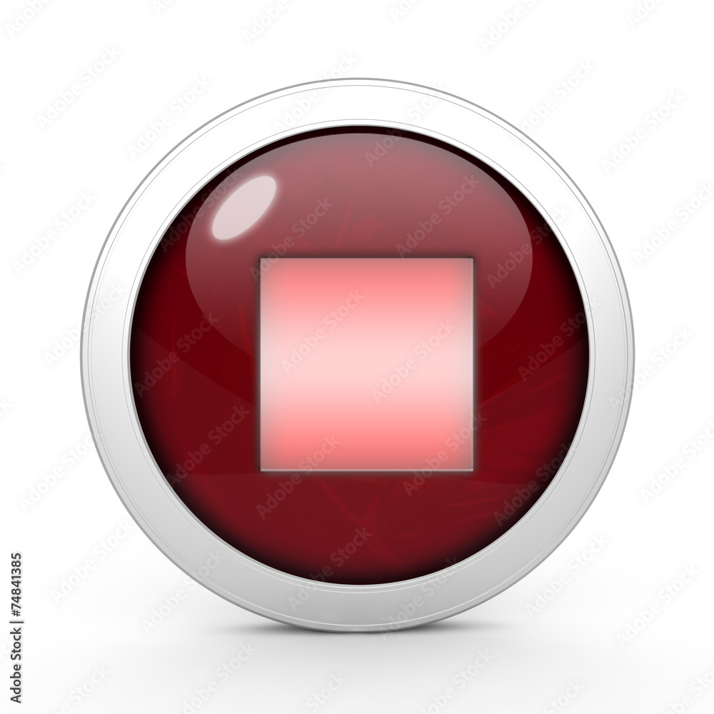 stop circular icon on white background stop circular icon on white background