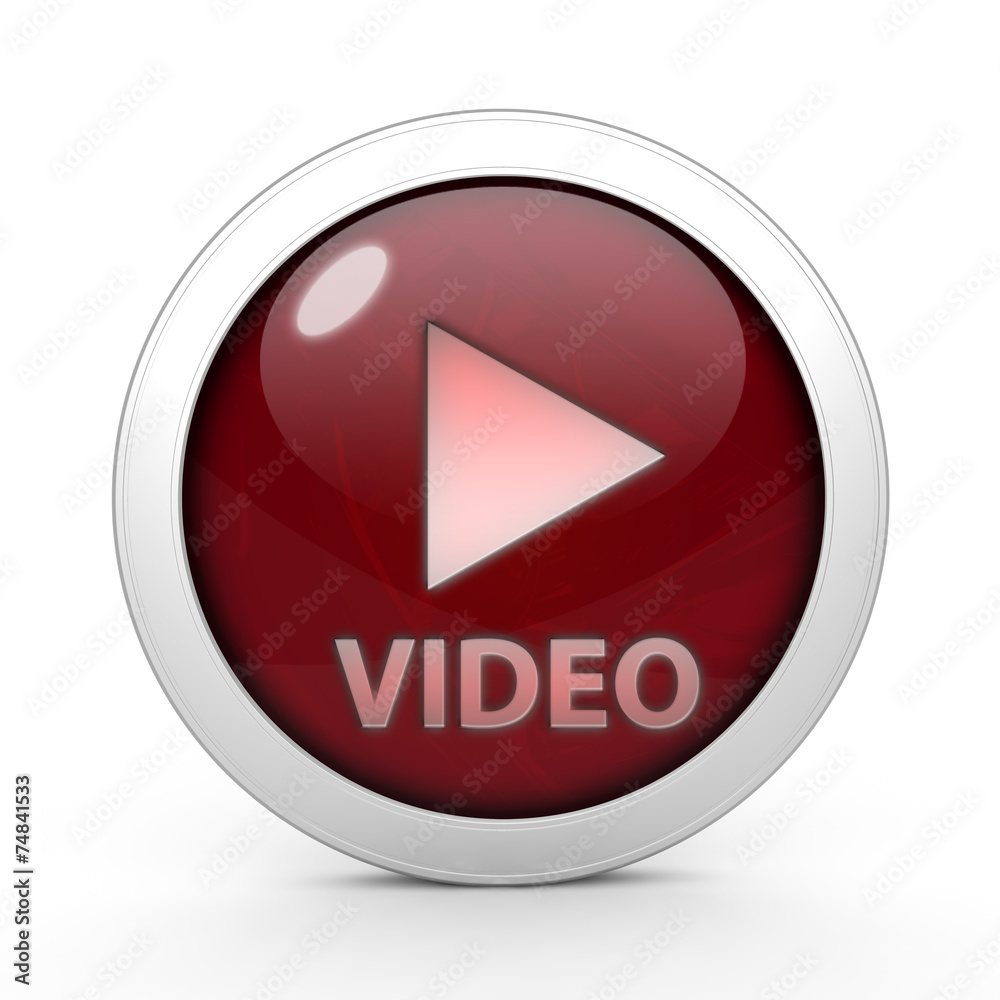 video circular icon on white background video circular icon on white background