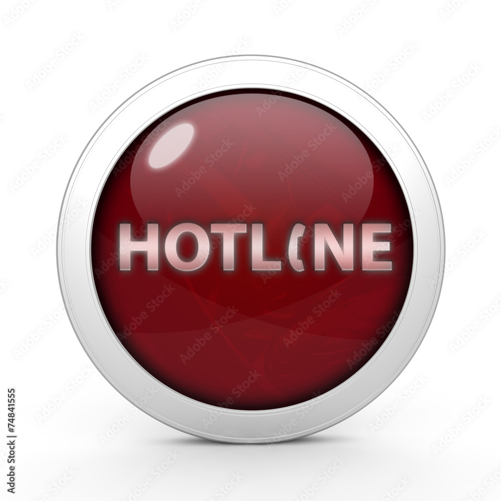 Hotline circular icon on white background Hotline circular icon on white background