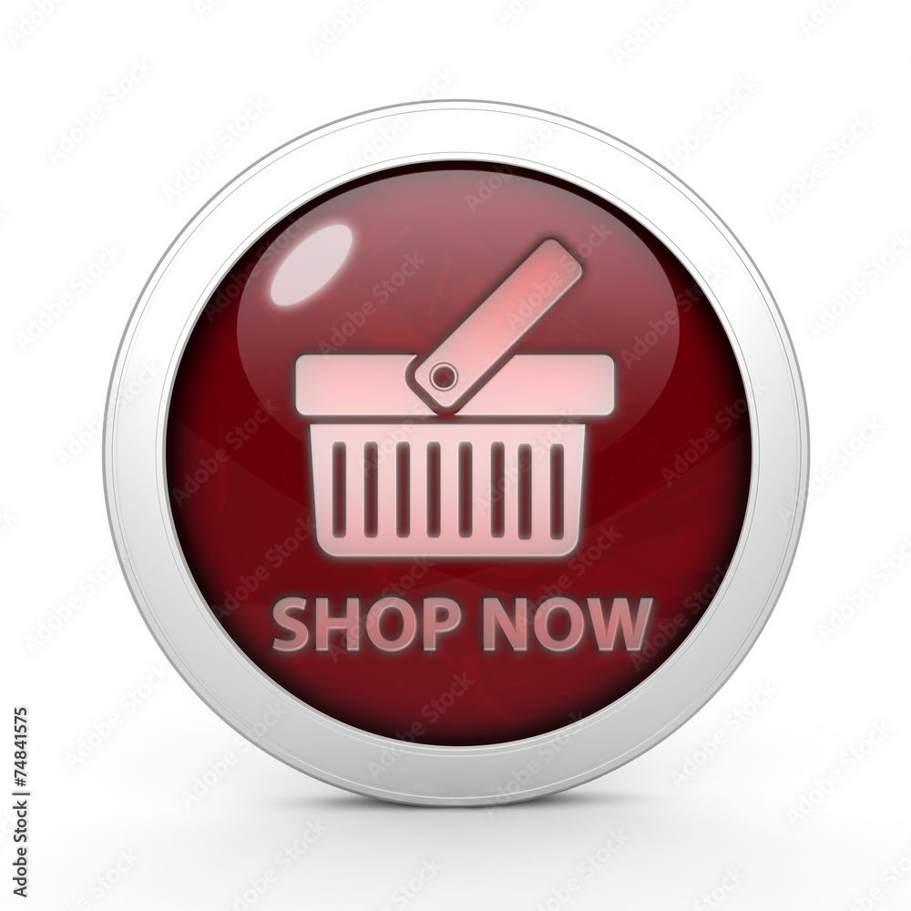 Buy now circular icon on white background Buy now circular icon on white background