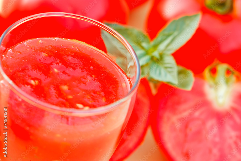 Healthy drink - (tomato smoothie - tomato juice) Healthy drink - (tomato smoothie - tomato juice)