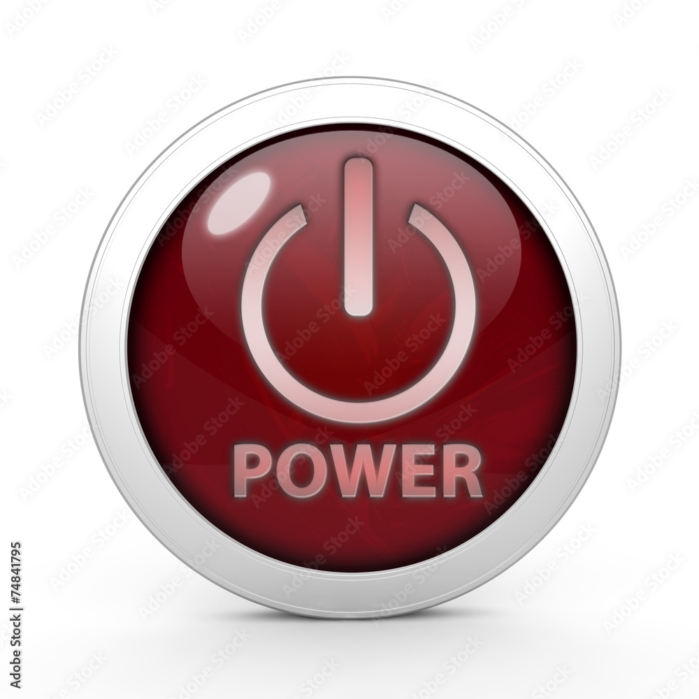 power circular icon on white background power circular icon on white background
