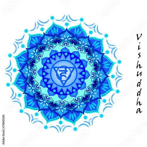 Lotus flower of Vishuddha chakra