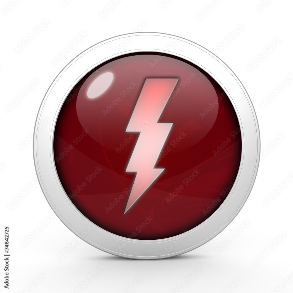 Bolt circular icon on white background Bolt circular icon on white background