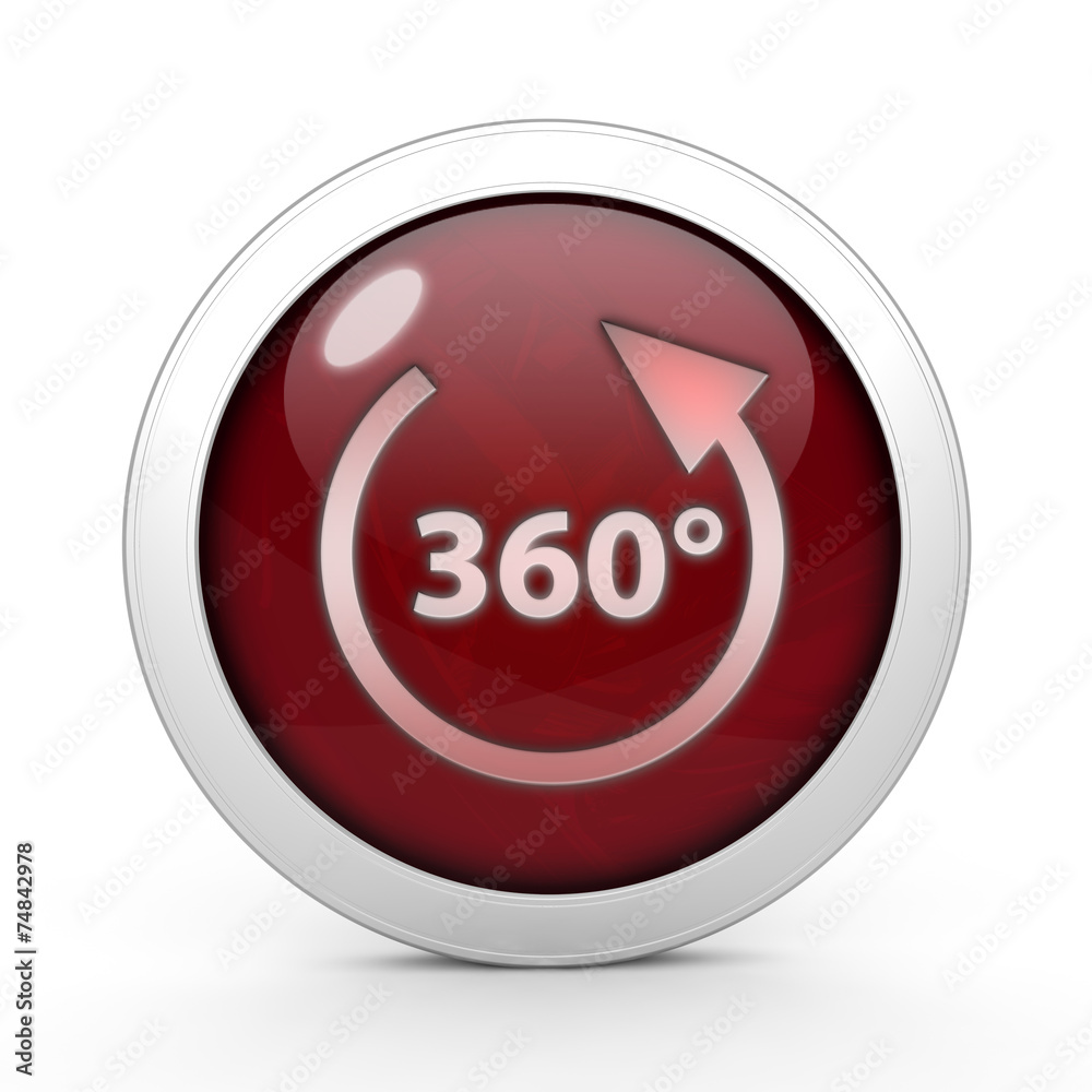360 degrees circular icon on white background 360 degrees circular icon on white background