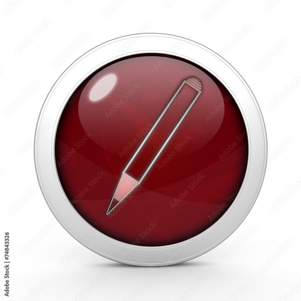 Pencil circular icon on white background Pencil circular icon on white background