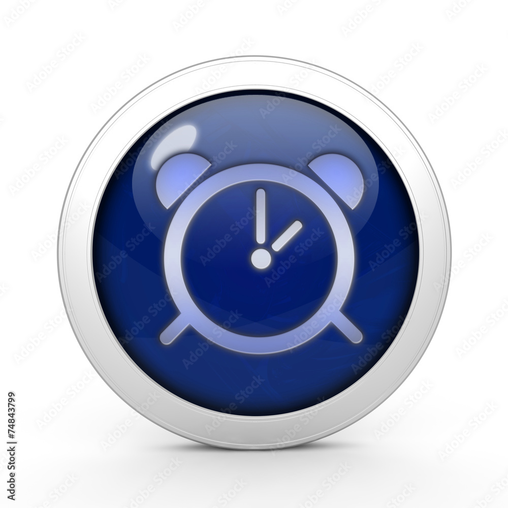 alarm circular icon on white background alarm circular icon on white background