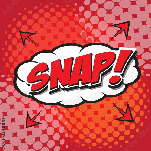 SNAP! wording sound effect set design for comic background