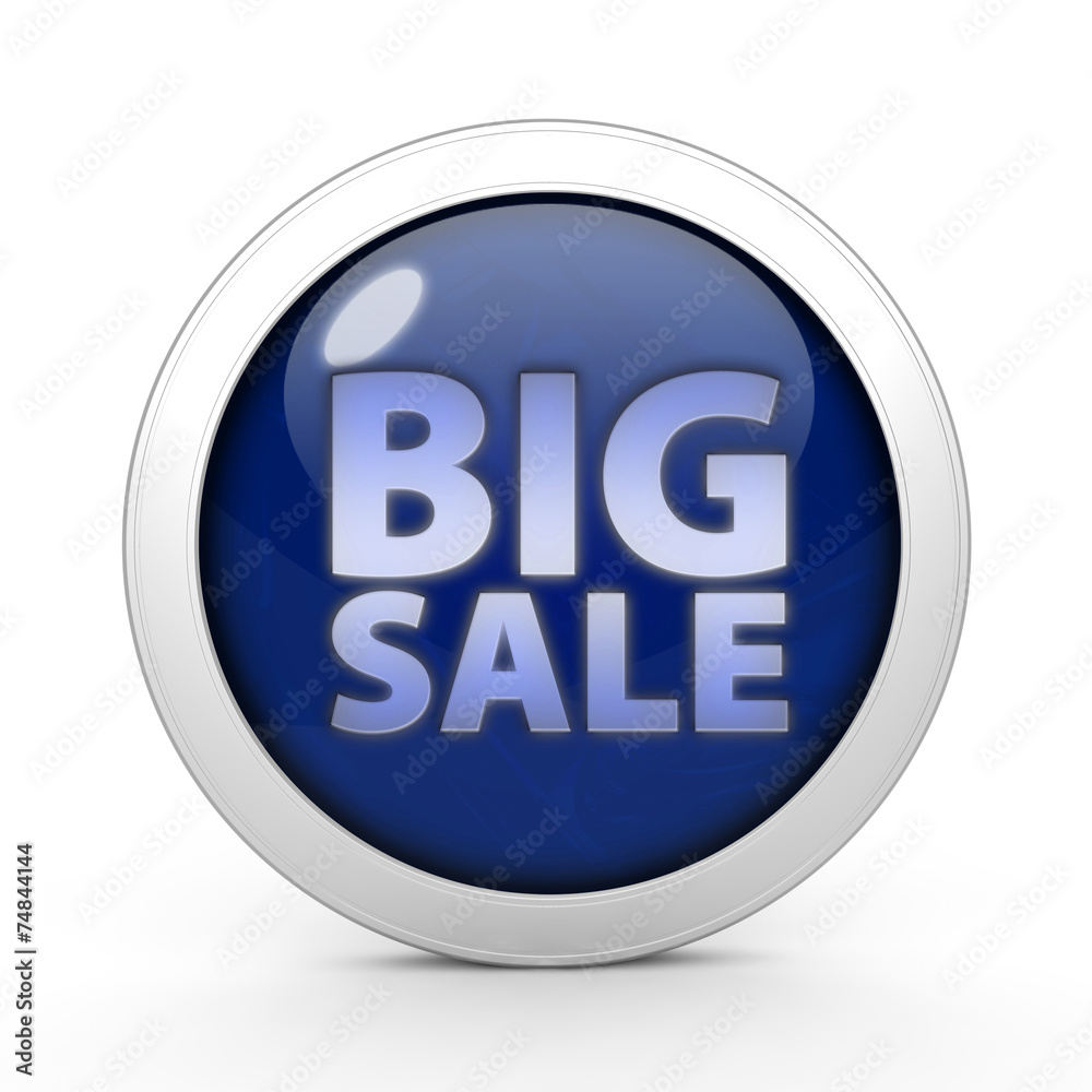 Big sale circular icon on white background Big sale circular icon on white background
