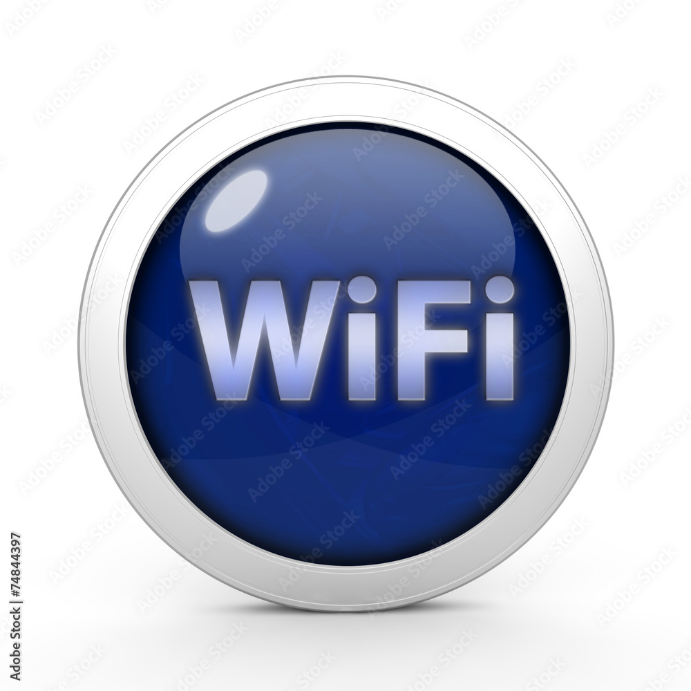 wifi circular icon on white background wifi circular icon on white background