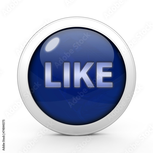 like circular icon on white background